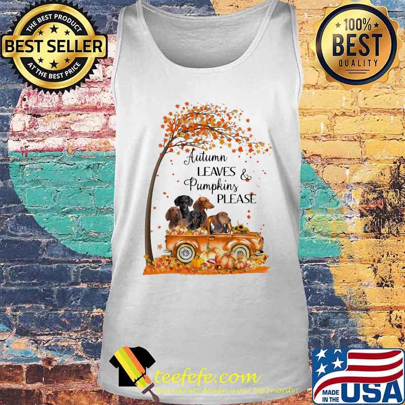 Dachshunds autumn leaves and pumpkins please happy fall s Tank top Dachshunds autumn leaves and pumpkins please happy fall s Tank top