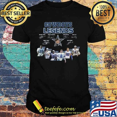 Dallas cowboys football team legends signatures shirt