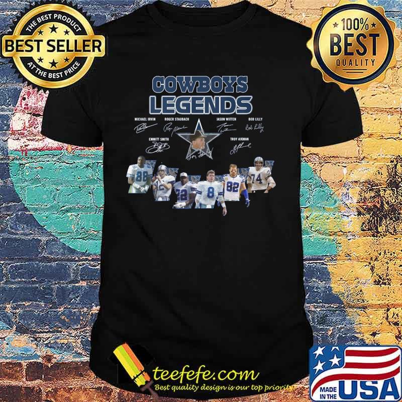 Dallas cowboys football team legends signatures shirt