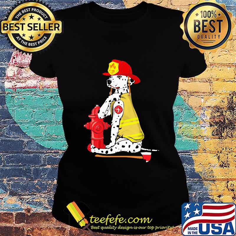 Dalmatian firefighters tattoos logo s Ladies tee Dalmatian firefighters tattoos logo s Ladies tee