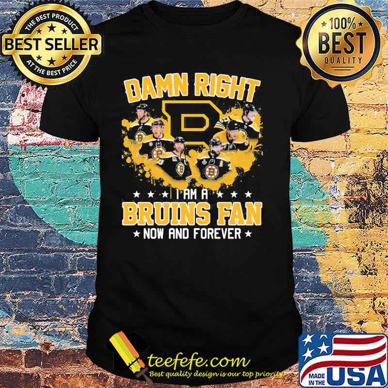 Damn right i am a boston bruins fan now and forever stars shirt Damn right i am a boston bruins fan now and forever stars shirt