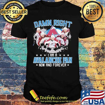 Damn right i am a colorado avalanche fan now and forever stars shirt
