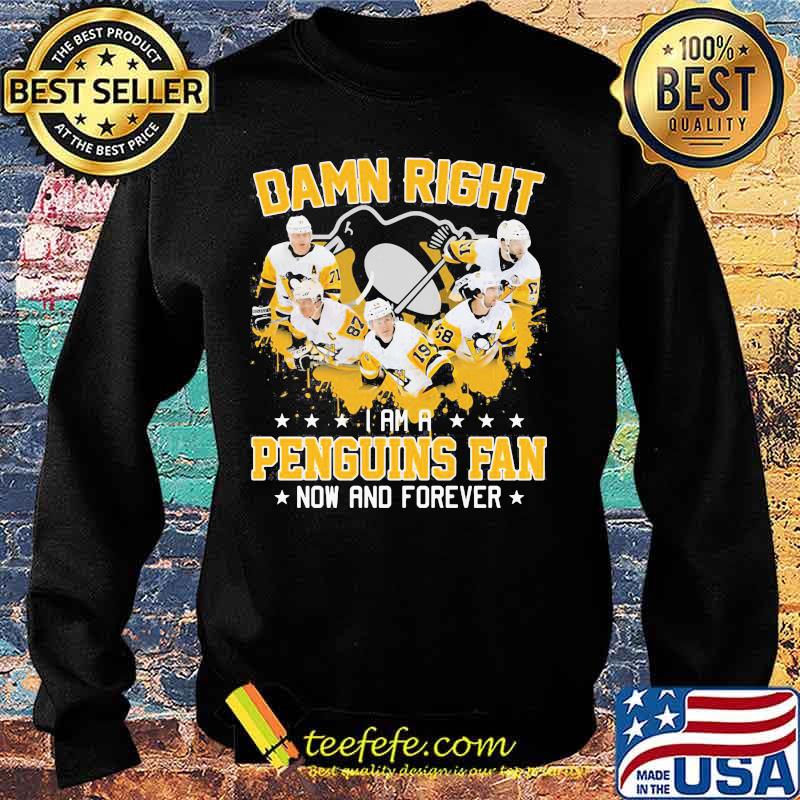 Damn right i am a pittsburgh penguins fan now and forever stars s Sweater Damn right i am a pittsburgh penguins fan now and forever stars s Sweater
