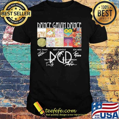 Dance gavin dance members signatures signature shirt