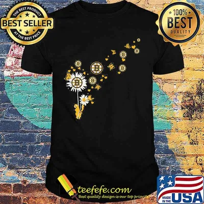 Dandelion flower boston bruins logo hearts shirt