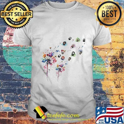 Dandelion flower halloween horror characters shirt