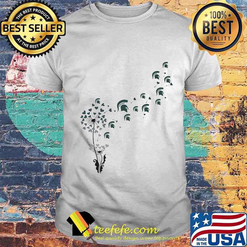 Dandelion flower michigan state spartans logo hockey shirt