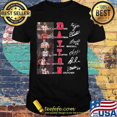Dayton flyers basketball players signatures shirt
