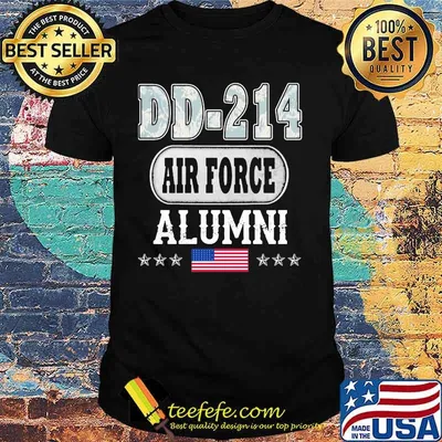 DD-214 air force alumni American flag shirt