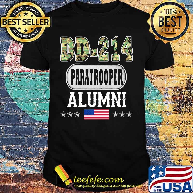 DD-214 paratrooper alumni American flag shirt