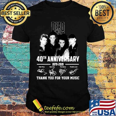 Dead or alive 40th anniversary 1979 2019 thank you for the memories signatures shirt