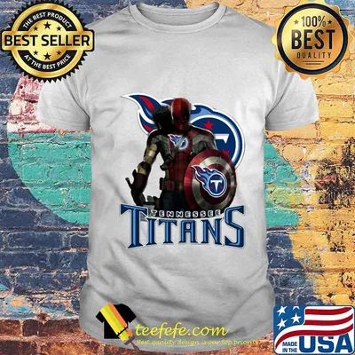 Deadpool tennessee titans logo shirt