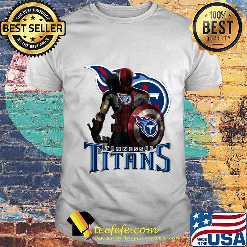 Deadpool tennessee titans logo shirt