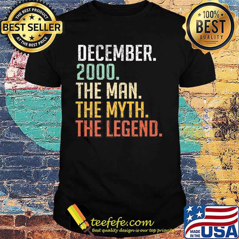 December 2000 The Man The Myth The Legend 20th Birthday 20 Years Old Shirt