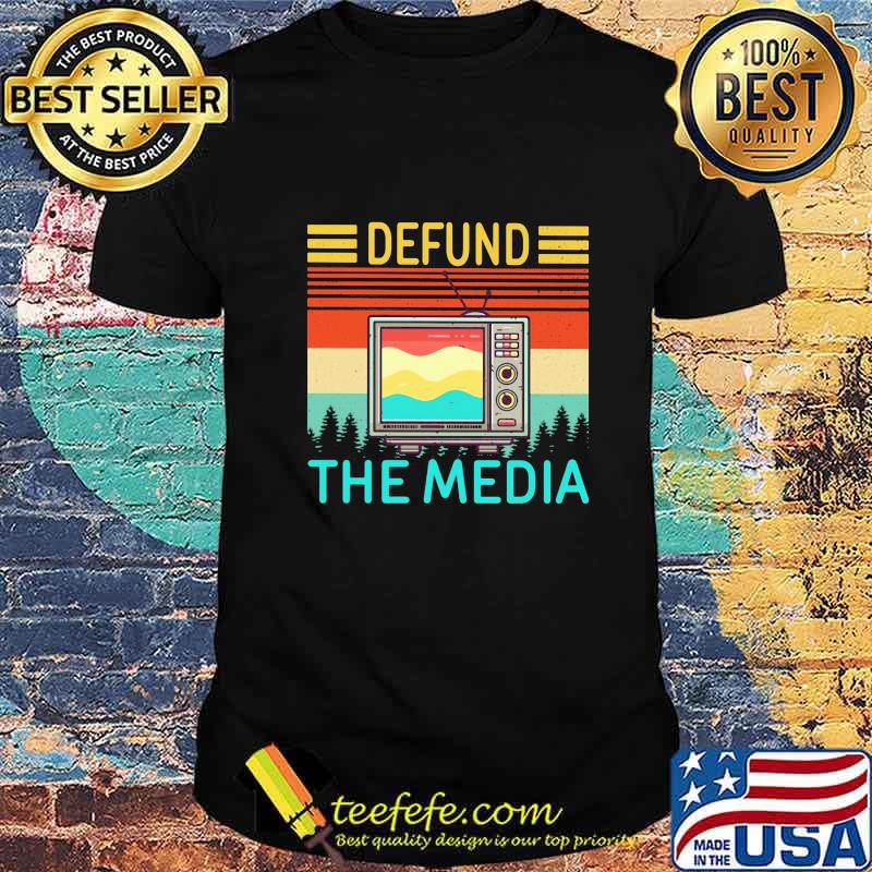Defund The Media Vintage Retro Shirt