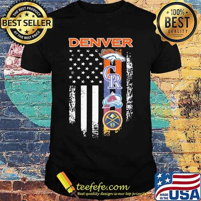 Denver logo american flag independence day shirt