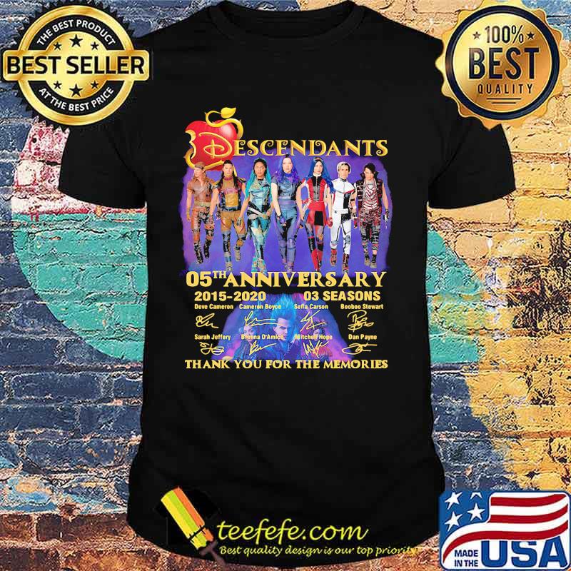 Descendants 05th anniversary 2015 2020 03 seasons thank you for the memories signatures shirt