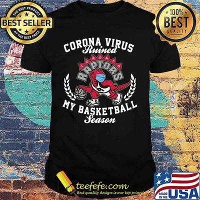 Dinosaur corona virus ruined my basketball season toronto raptors shirt