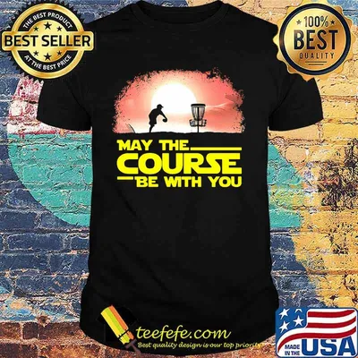 Disc golf may the course be with you sunset shirt