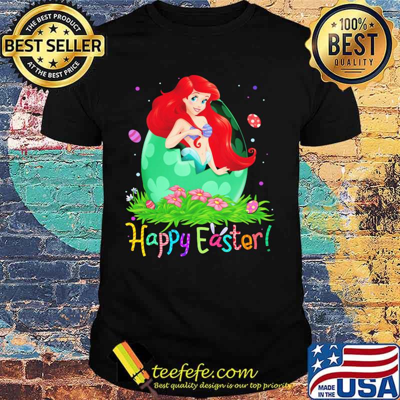 Disney ariel princess happy easter flower shirt