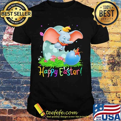 Disney dumbo elephant happy easter flower shirt