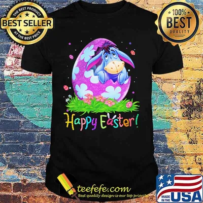 Disney eeyore donkey happy easter flowers shirt