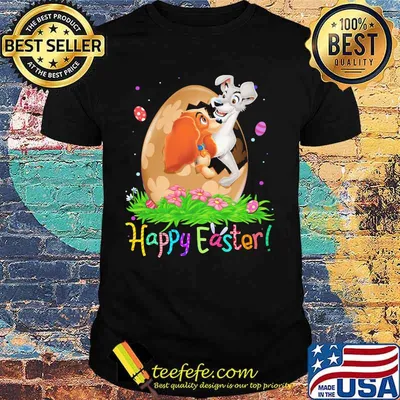 Disney lady and the tramp happy easter flower shirt