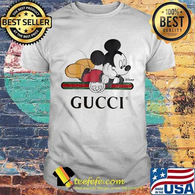 Disney mickey mouse gucci logo shirt
