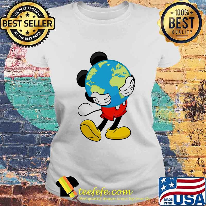 Disney mickey mouse hug earth s Laides tee Disney mickey mouse hug earth s Laides tee