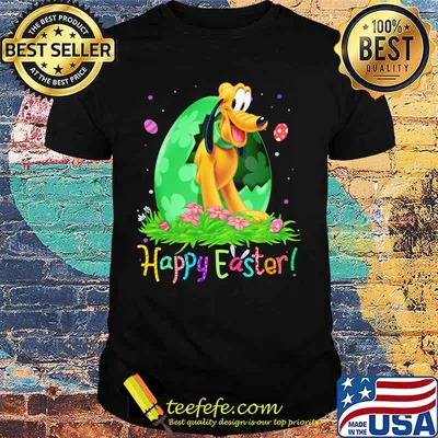 Disney pluto happy easter flower shirt