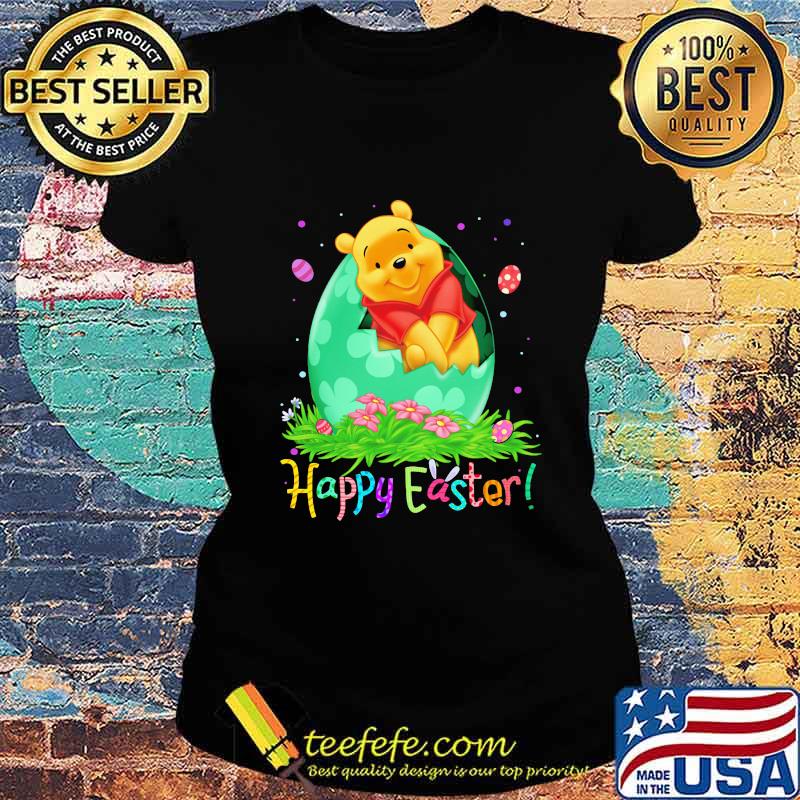 Disney pooh happy easter flowers s Ladies tee Disney pooh happy easter flowers s Ladies tee