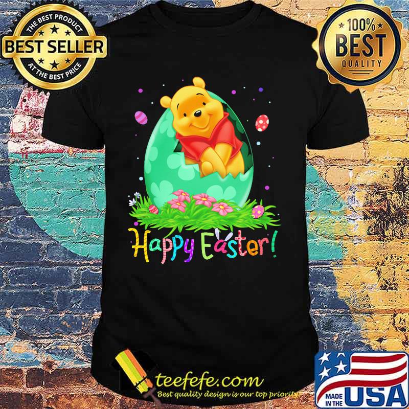 Disney pooh happy easter flowers shirt Disney pooh happy easter flowers shirt