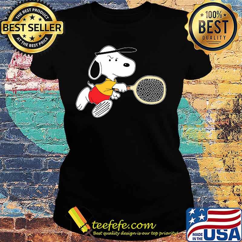 Disney snoopy playing badminton s Ladies tee Disney snoopy playing badminton s Ladies tee