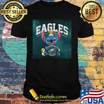 Disney stitch and ducks hug philadelphia eagles  shirt