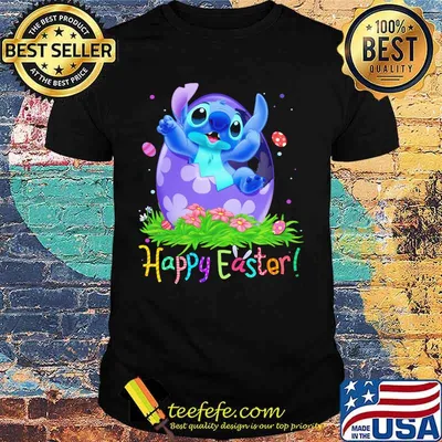 Disney stitch happy easter flower shirt