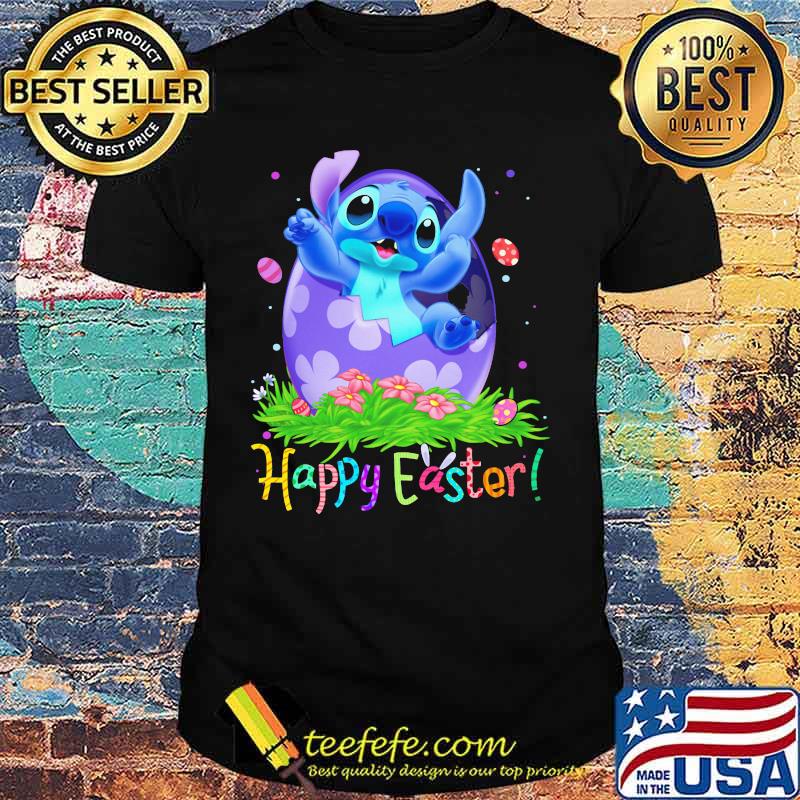 Disney stitch happy easter flower shirt