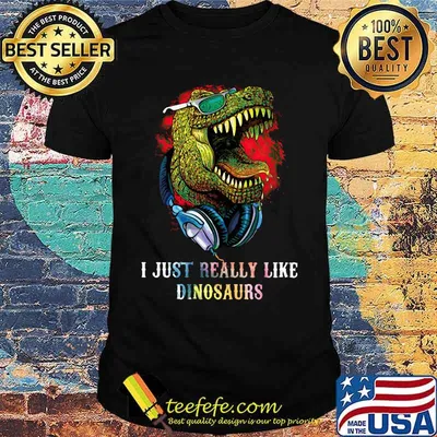 Dj i just really like dinosaurs shirt