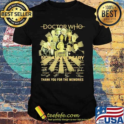 Doctor who 56th anniversary 1963 2020 thank you for the memories signatures shirt