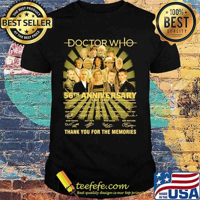 Doctor who 56th anniversary 1963 2020 thank you for the memories signatures shirt