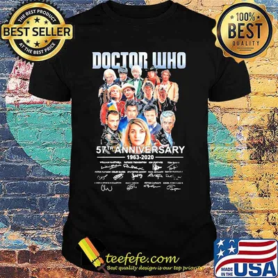 Doctor who 57th anniversary 1963 2020 signatures shirt