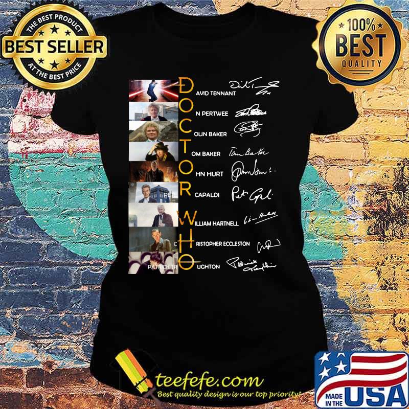 Doctor who characters signatures s Ladies tee Doctor who characters signatures s Ladies tee