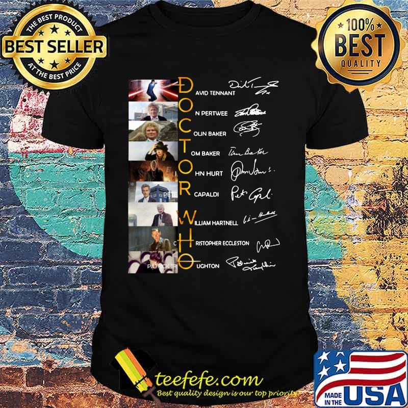 Doctor who characters signatures shirt Doctor who characters signatures shirt