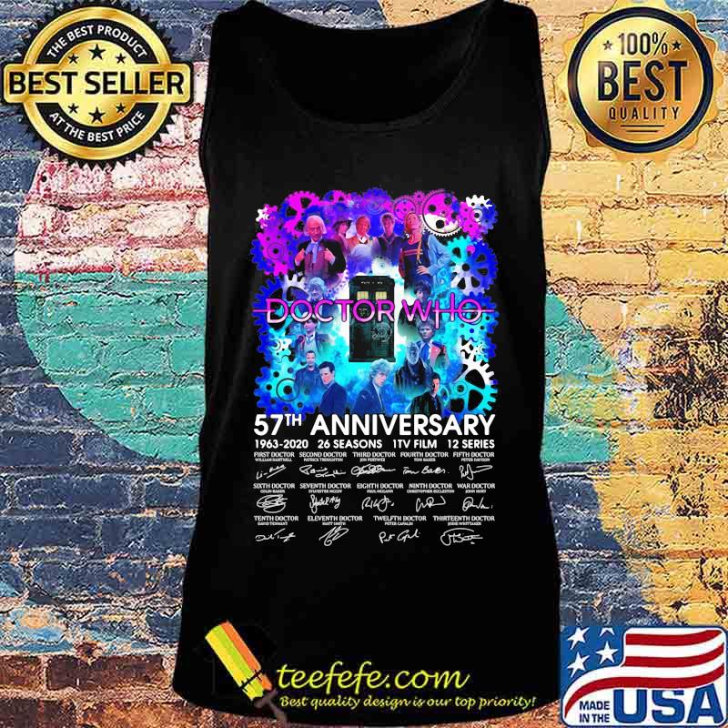 Doctor who movie 57th anniversary 1963 2020 26 seasons 1 tv film 12 series signatures s Tank top Doctor who movie 57th anniversary 1963 2020 26 seasons 1 tv film 12 series signatures s Tank top