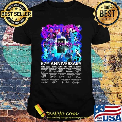 Doctor who movie 57th anniversary 1963 2020 26 seasons 1 tv film 12 series signatures shirt