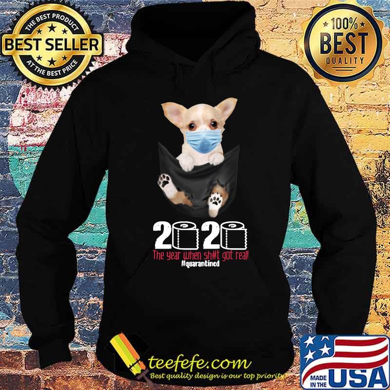 Dog wear mask 2020 the year when shit got real quarantined s Hoodie Dog wear mask 2020 the year when shit got real quarantined s Hoodie