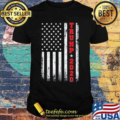 Donald trump 2020 american flag happy independence day black shirt