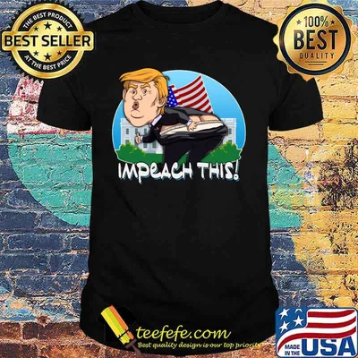 Donald trump impeach this american flag shirt