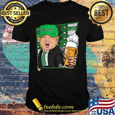 Donald trump make st patty's day great again beer shirt