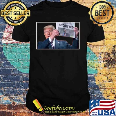 Donald trump newspaper acquitted shirt