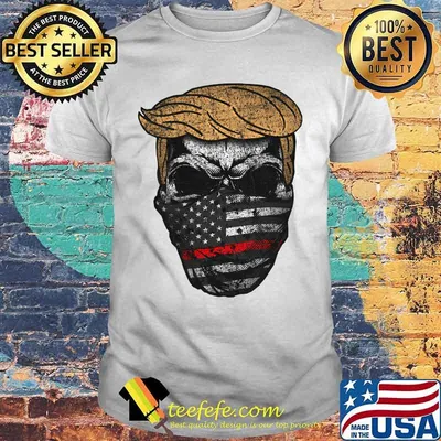 Donald trump skull mask back the red american flag independence day shirt